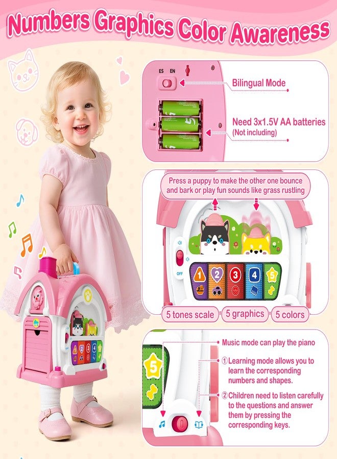 spring flower SpringFlower Baby Toddler Toys for 1 Year Old Girls, Montessori Musical Toddler Toys for 12-18 Months Kids, Musical Learning House for Infant Toddlers 1 2 3 Years Old Baby Girl Gifts - Image 5
